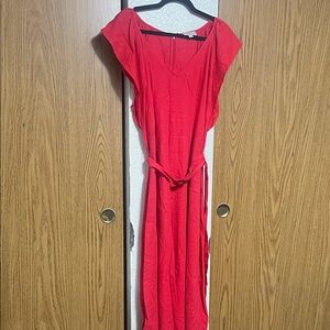 LOFT Scarlet Maxi Dress with Waist Tie